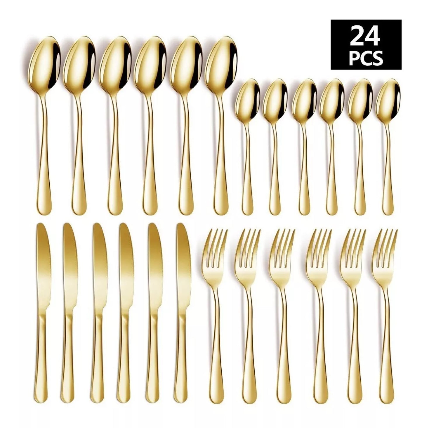 Aurum Master Series™ – Cubiertos de Alta Densidad (24 Pcs)