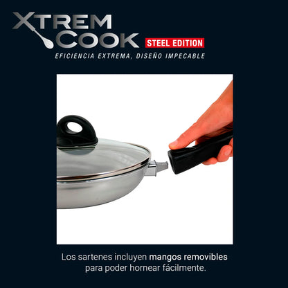Xtrem Cook™ Steel Edition – Batería de Cocina Profesional (6 Piezas)