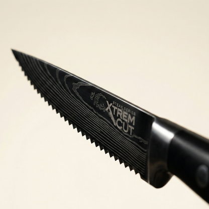 Xtrem Cut™ Steak Series – Set de Cuchillos Parrilleros de Precisión (4 Pcs)