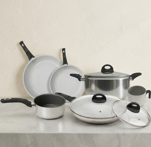 Xtrem Cook™ Steel Edition – Batería de Cocina Profesional (6 Piezas)