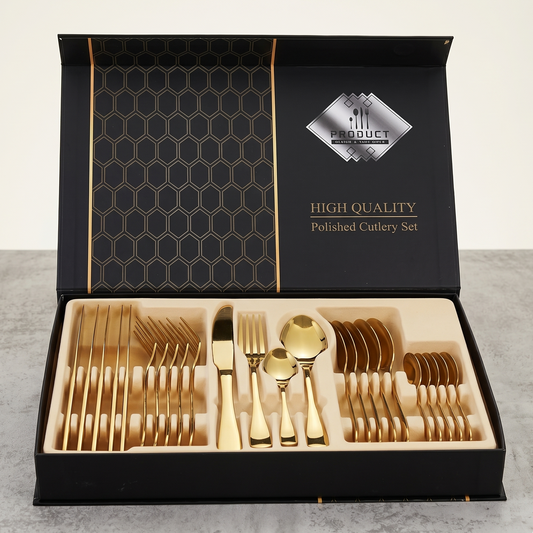 Aurum Master Series™ – Cubiertos de Alta Densidad (24 Pcs)